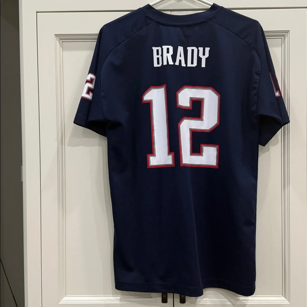 NFL Patriots Team Apparel New England Patriots #12 Tom Brady  jersey Youth XL